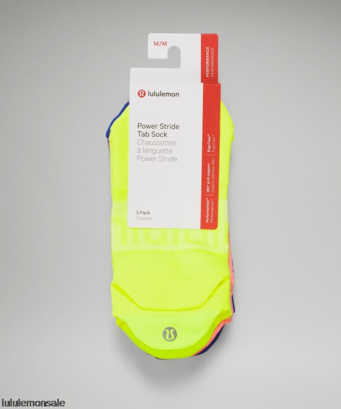 Lululemon Damen DELULU445 | Lululemon Deutschland Highlight Yellow Power Stride Tab Socken 3er Pack